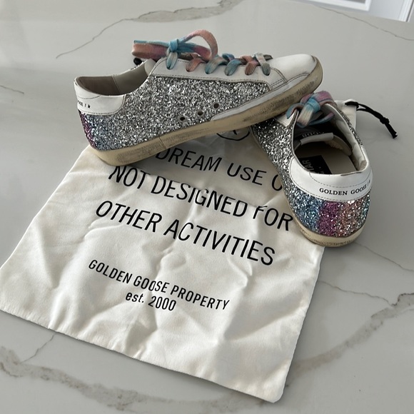 Golden Goose Superstar Glitter Low-Top Sneaker - Picture 4 of 12